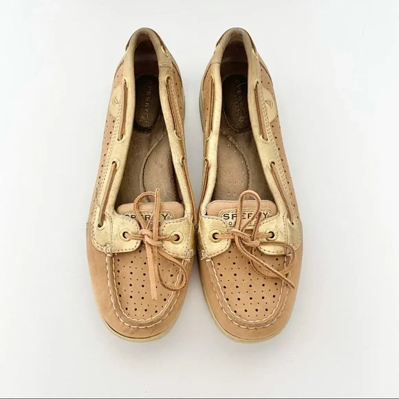Sperry Gold Boat Top Slider Shoes - Picture 1 of 8